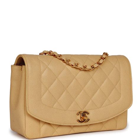 chanel diana beige caviar|Chanel Diana Bags .